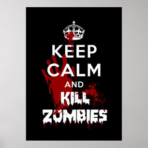 Behållans Lugn och Döda Zombies Funny Poster