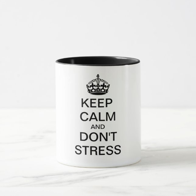 Behållans Lugn och DON STRESSAR inte - personligen Mugg (Center)