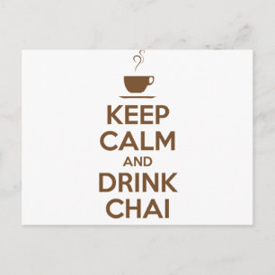 BEHÅLLANS LUGN OCH DRINK CHAI VYKORT
