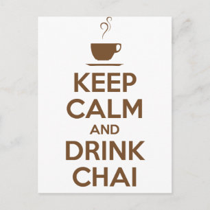 BEHÅLLANS LUGN OCH DRINK CHAI VYKORT