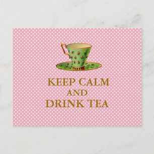 Behållans Lugn och Drink Tea Postcard Vykort