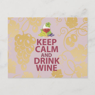 Behållans Lugn och Drink Vin Gift Unik Art Design Vykort