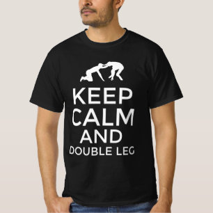 Behållans lugn och dubbla ben t shirt