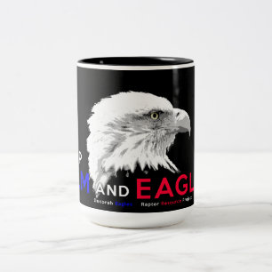 Behållans Lugn och Eagle On! Två-Tonad Mugg