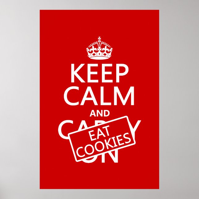 Behållans Lugn och eat Cookies Poster (Framsidan)