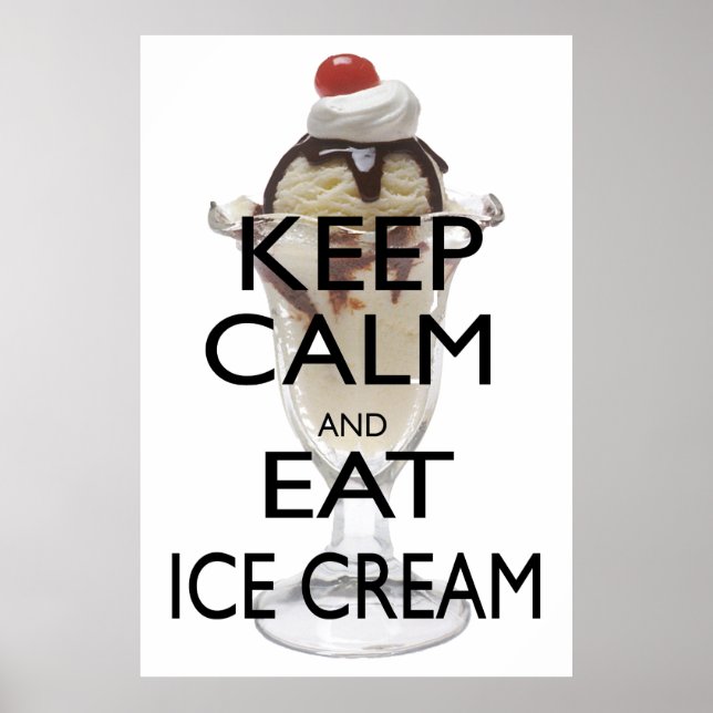 Behållans Lugn och Eat Ice Cream Poster (Framsidan)