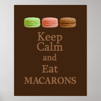 Behållans Lugn och Eat Macarons Poster