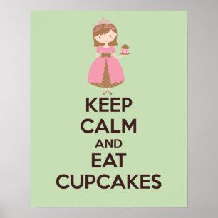 Behållans Lugn och Eat-Muffinsar Poster Skriv ut
