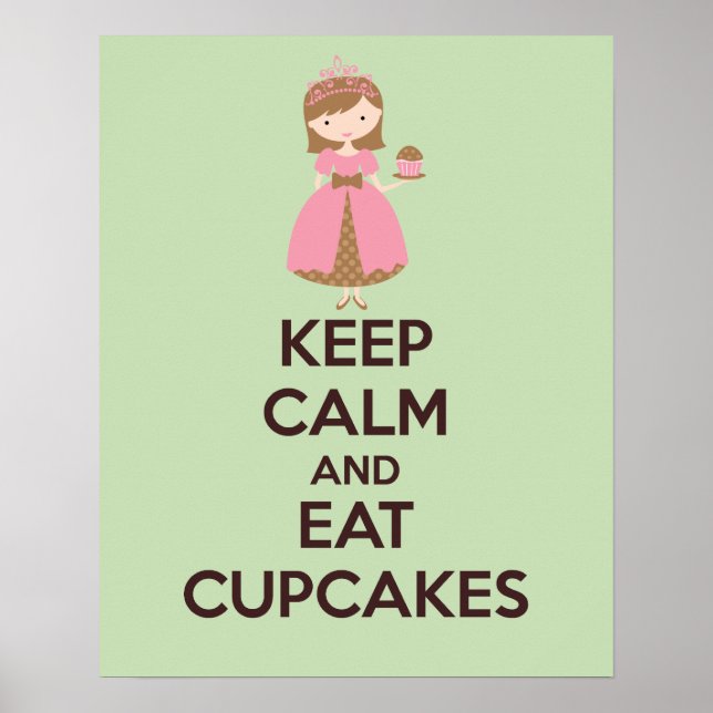 Behållans Lugn och Eat-Muffinsar Poster Skriv ut (Framsidan)