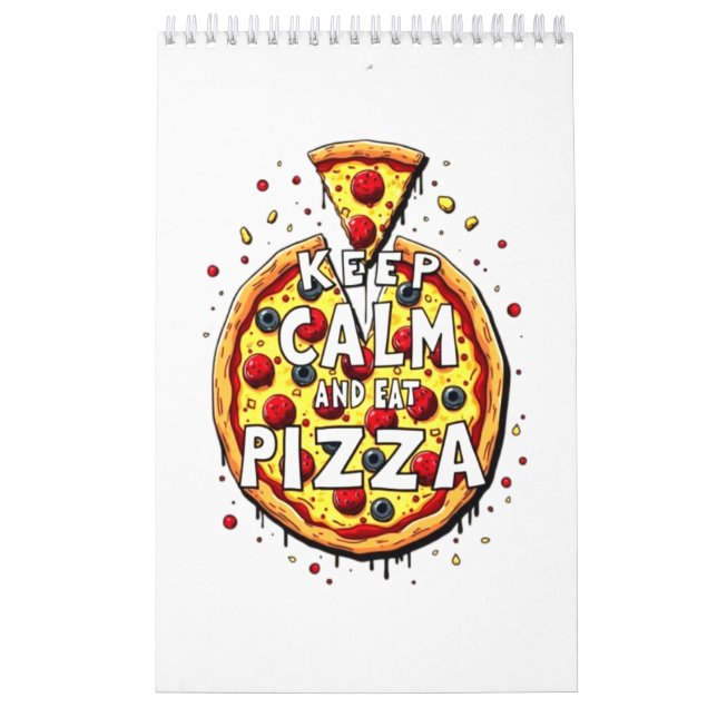 Behållans Lugn och Eat Pizza: Perfektens utformnin Kalender (Omslag)