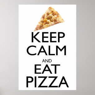 Behållans Lugn och Eat Pizza Poster