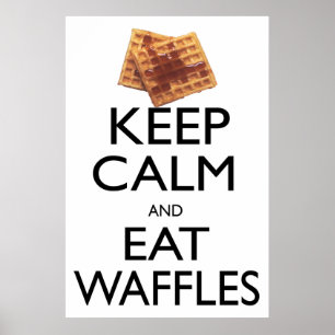 Behållans Lugn och eatvåfflor Poster