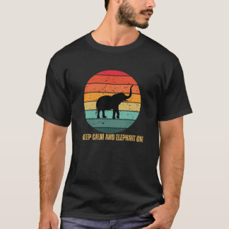 Behållans lugn och elefant på t shirt