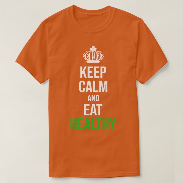 Behållans Lugn och en hälsosam present T Shirt (Design framsida)