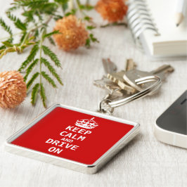 Behållans Lugn och ENHET PÅ Fyrkantig Silverfärgad Nyckelring