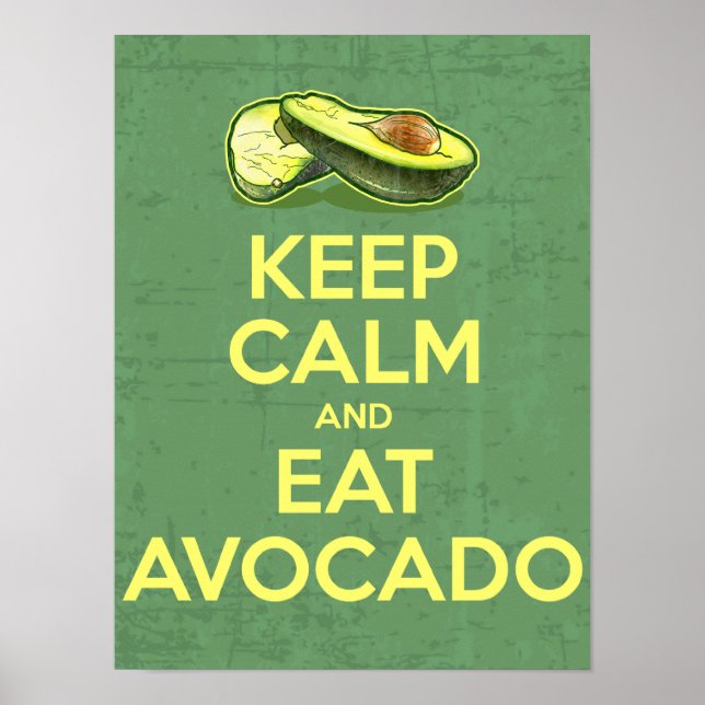 Behållans Lugn och etat Avocado Poster (Framsidan)