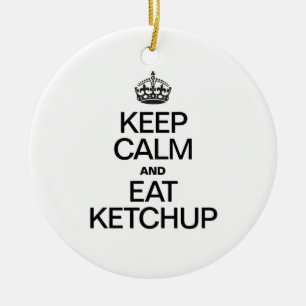BEHÅLLANS LUGN OCH ETAT KETCHUP JULGRANSPRYDNAD KERAMIK
