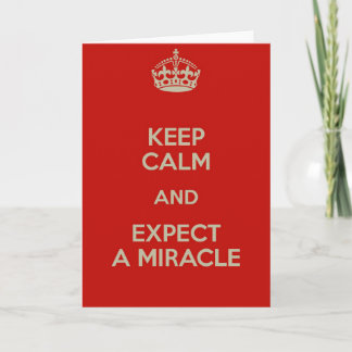 Behållans Lugn och ett Miracle Greeting Card Kort