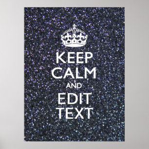 Behållans Lugn och få din text på midnatt Poster