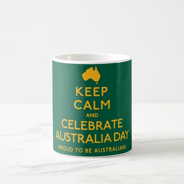 Behållans Lugn och fira Australiens dag! Kaffemugg (Center)