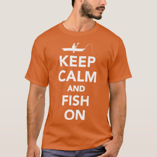 Behållans Lugn och fisk på Kayak-fiske T Shirt
