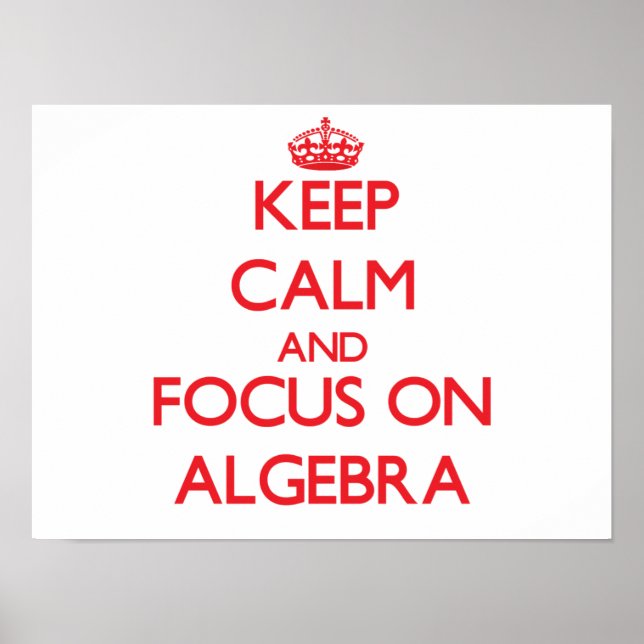 Behållans lugn och fokus på ALGEBRA Poster (Framsidan)
