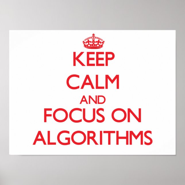Behållans lugn och fokus på ALGORITHMS Poster (Framsidan)