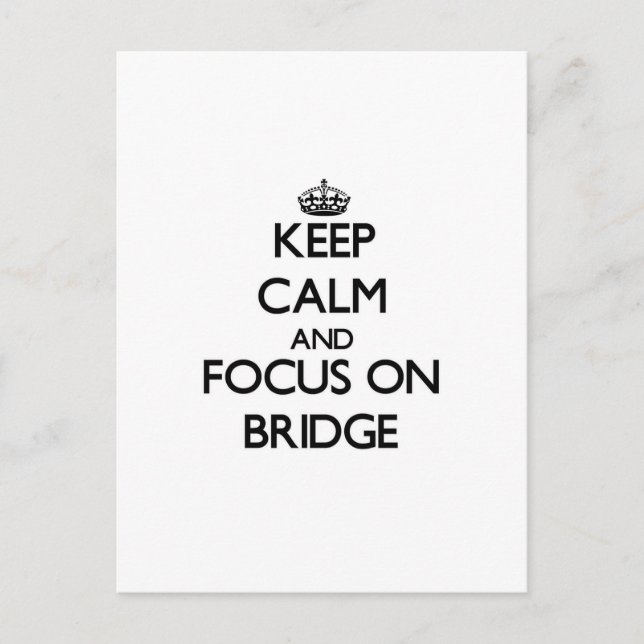 Behållans lugn och fokus på Bridge Vykort (Framsida)