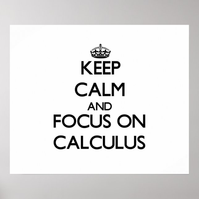 Behållans Lugn och fokus på Calculus Poster (Framsidan)
