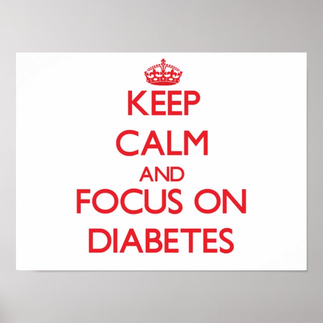 Behållans Lugn och fokus på diabetes Poster (Framsidan)