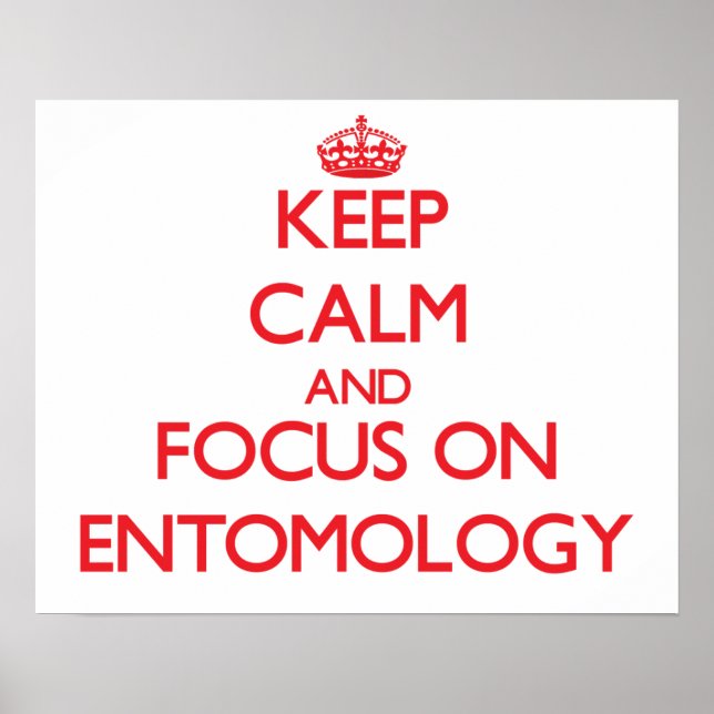 Behållans Lugn och fokus på ENTOMOLOGI Poster (Framsidan)