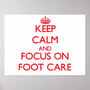 Behållans Lugn och fokus på Foot Care Poster