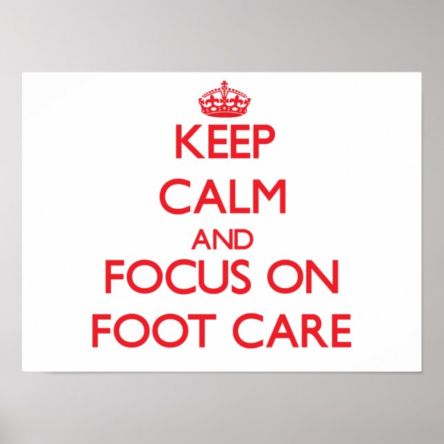 Behållans Lugn och fokus på Foot Care Poster (Framsidan)