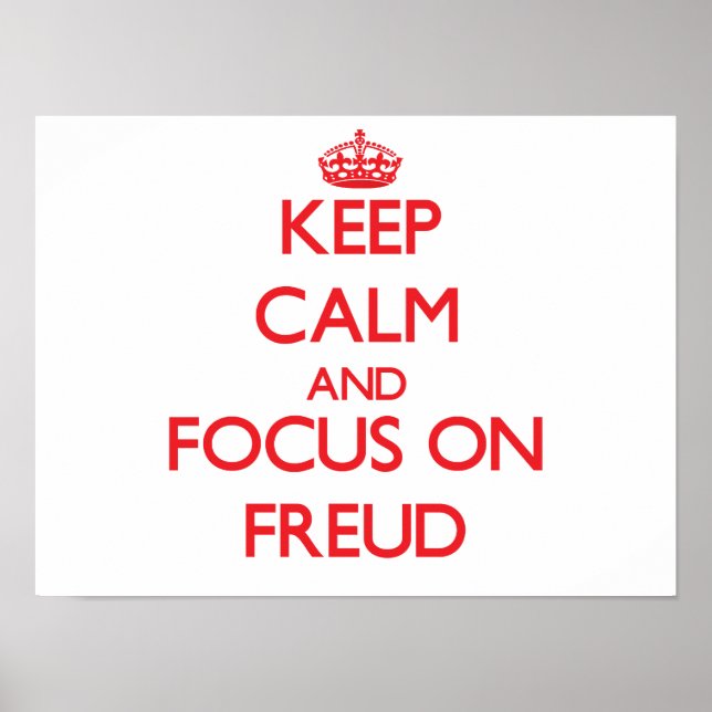 Behållans Lugn och fokus på Freud Poster (Framsidan)
