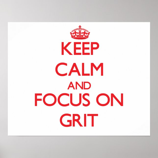 Behållans Lugn och fokus på Grit Poster (Framsidan)