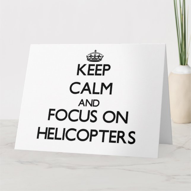 Behållans Lugn och fokus på helikoptrar Kort (Framsida)
