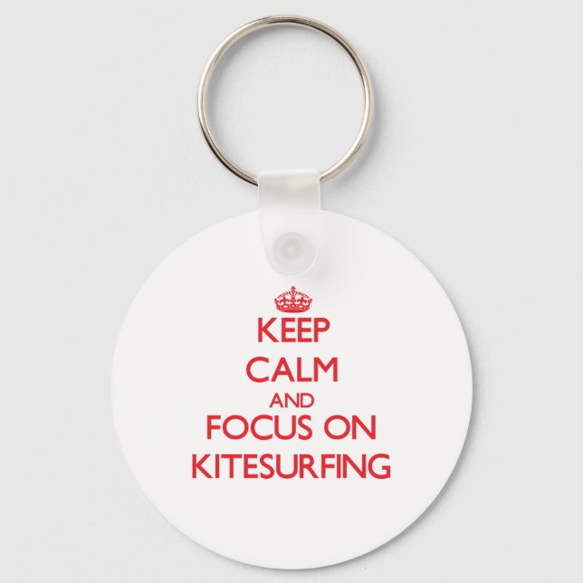 Behållans lugn och fokus på Kitesfing Nyckelring (Framsida)