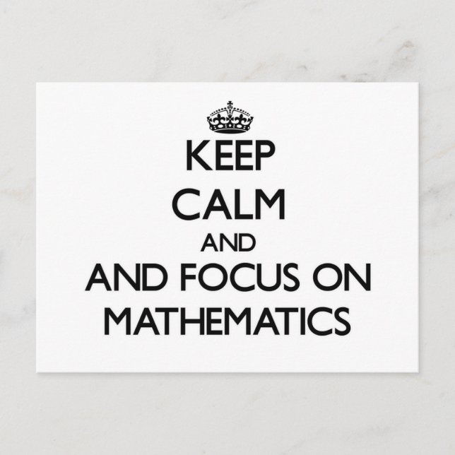 Behållans lugn och fokus på matematik vykort (Framsida)
