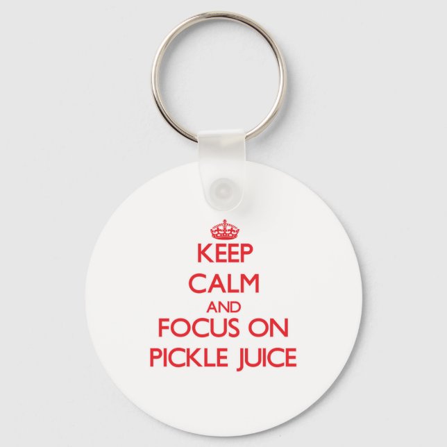 Behållans Lugn och fokus på Pickle Juice Nyckelring (Framsida)