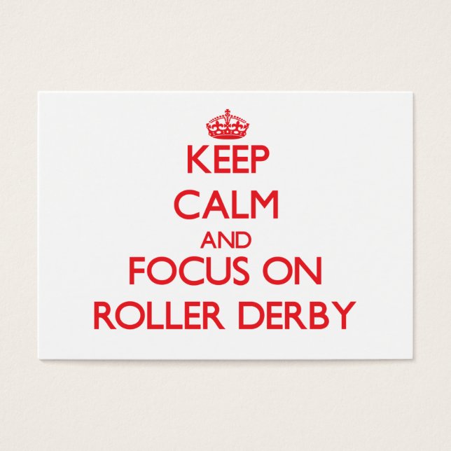 Behållans lugn och fokus på Roller Derby Visitkort (Framsidan)