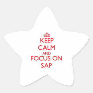Behållans Lugn och fokus på Sap Stjärnformat Klistermärke