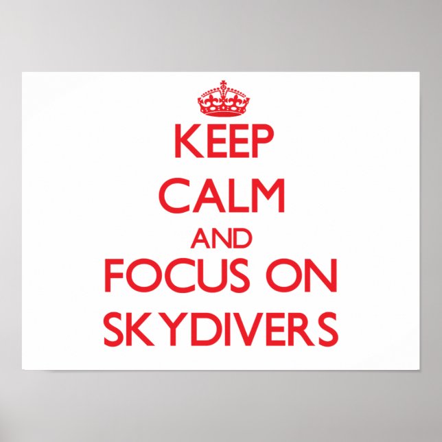 Behållans Lugn och fokus på Skydivers Poster (Framsidan)