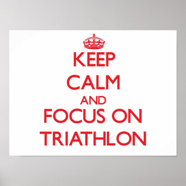 Behållans lugn och fokus på triatlon poster (Framsidan)
