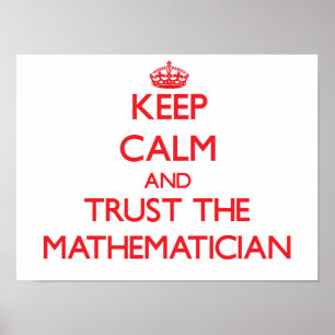 Behållans Lugn och förtroende för matematikern Poster
