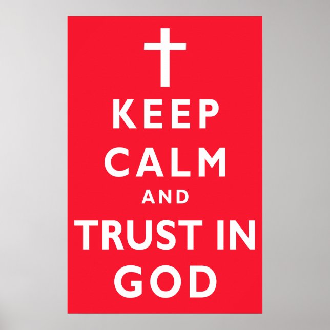 Behållans Lugn och Förtroende Gud Poster, välj FÄR Poster (Framsidan)