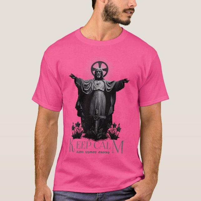 Behållans Lugn och förtroende Jesus T Shirt (Framsida)