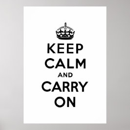 behållans lugn och fortsätt med originalet poster