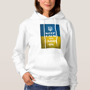 Behållans lugn och fortsätt med ukrainska emblemet t shirt