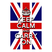 behållans lugn och fortsätt Union Jack flagga