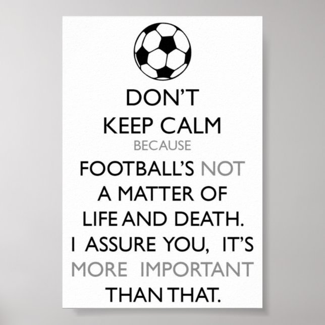 Behållans Lugn och Fotboll Poster (Framsidan)